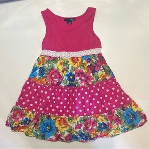Basic editions kids floral and pink dress Size: 7/8​